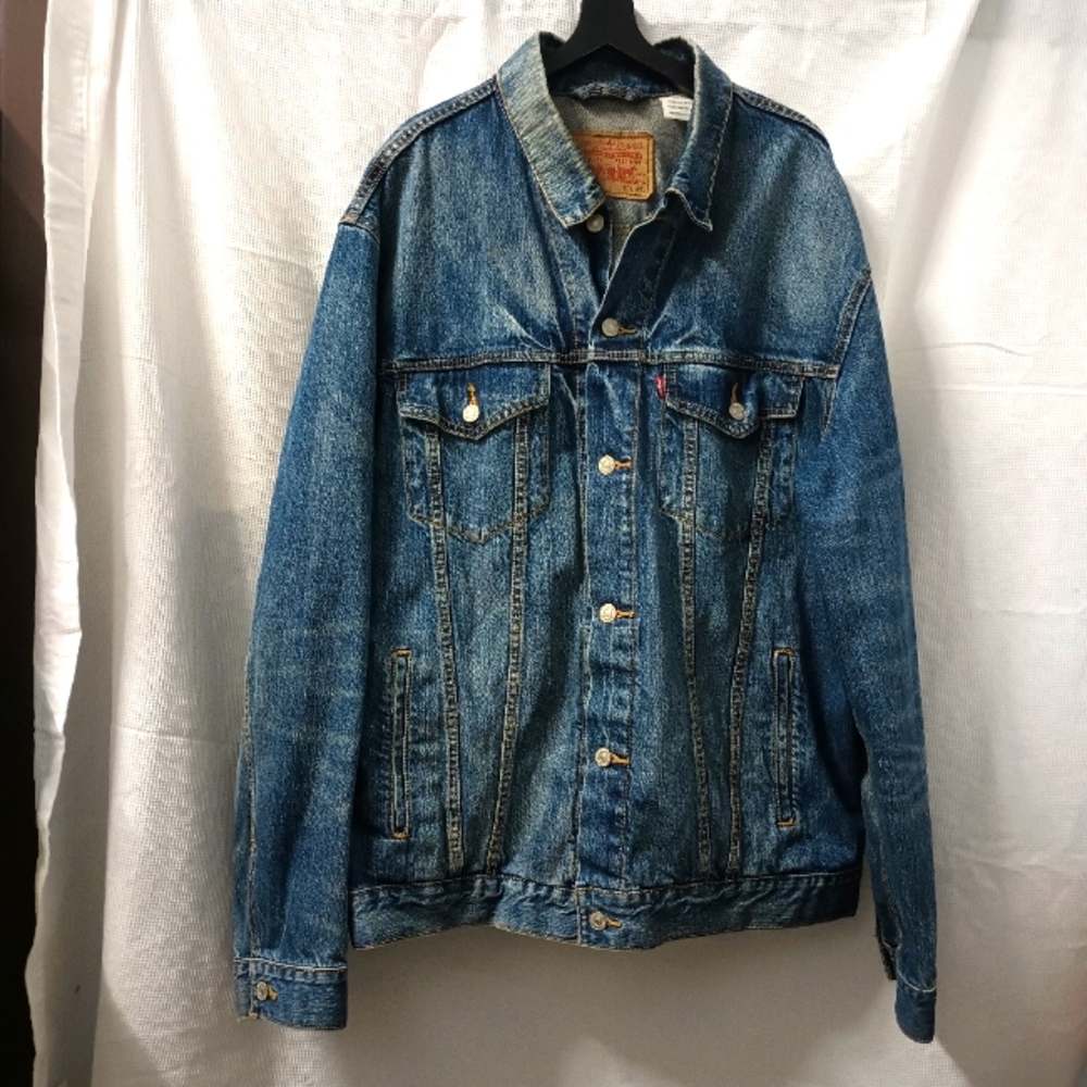 Levi’s Denim 4 Pocket Chore Jean Trucker Jacket Men’s Size XXLarge